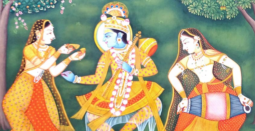 Pichwai Painting ~ Radha. Krishan { 2 X 3 }